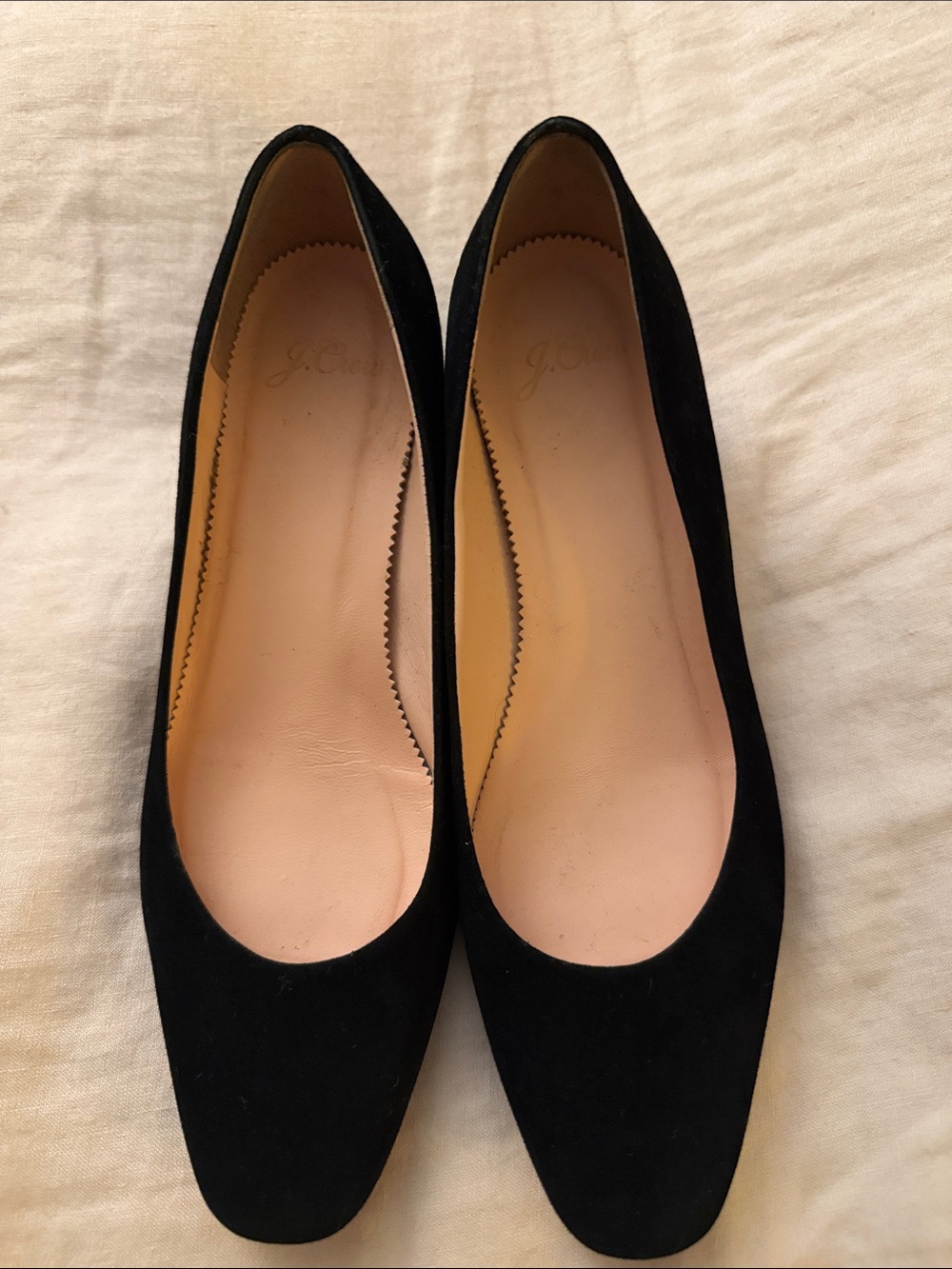 J. Crew Black Suede Ballet Flats